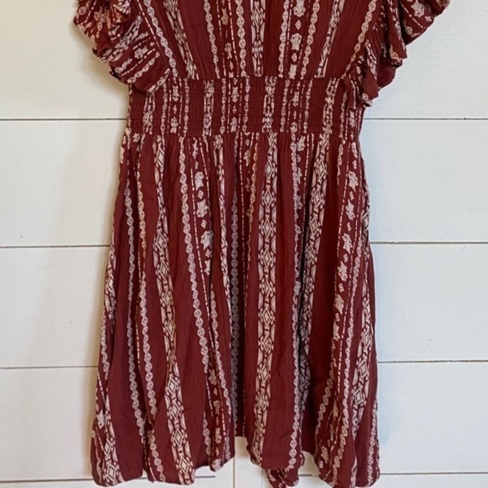 Angie Women's V Neck Flutter Sleeve Dress - S NWOT - Picture 8 of 13